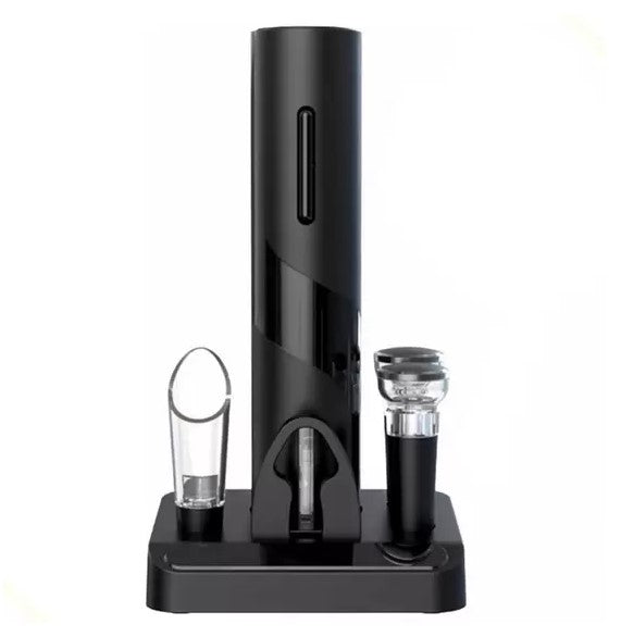 Kit Abridor de Vinho Elétrico Profissional com Vacuum 5 Peças