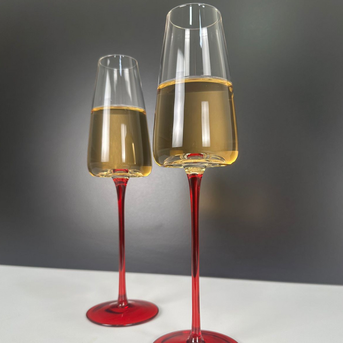 Jogo de Taças de Vinho Espumante Cristal Colorido Coleção Máxima 300ml 4 Peças