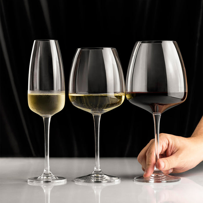 Kit Tre Jogo de Taças de Vinho Cristal Coleção Sommelier 770ml, 610ml e 290ml 18 Peças