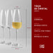 Kit com 18 taças de cristal para vinho tinto e champanhe - Tamanho