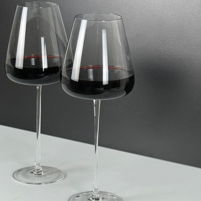Jogo de Taças de Vinho Cristal Coleção Máxima 600ml de Haste Longa 2 Peças