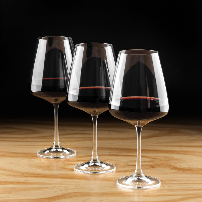 Kit Duo Jogo de Taças de Vinho Cristal Coleção Sublime 570ml e 450ml 12 Peças