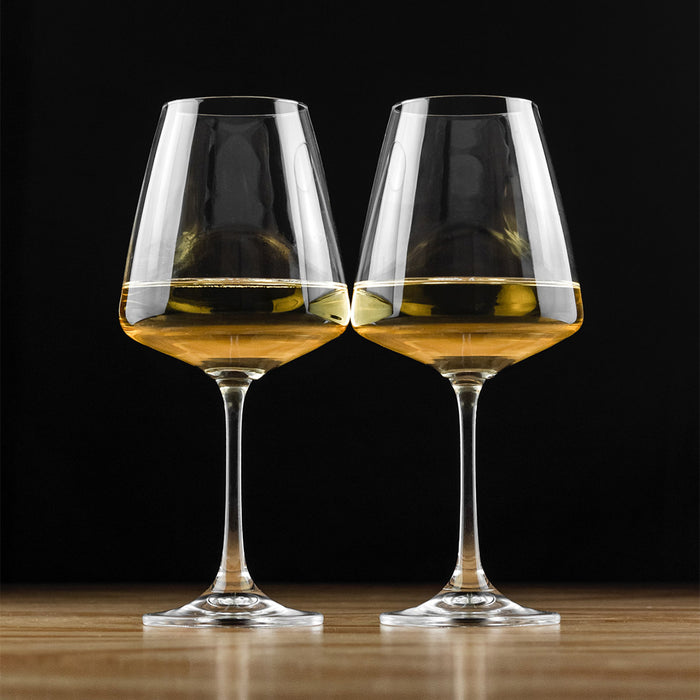 Kit Duo Jogo de Taças de Vinho Cristal Coleção Sublime 570ml e 450ml 12 Peças