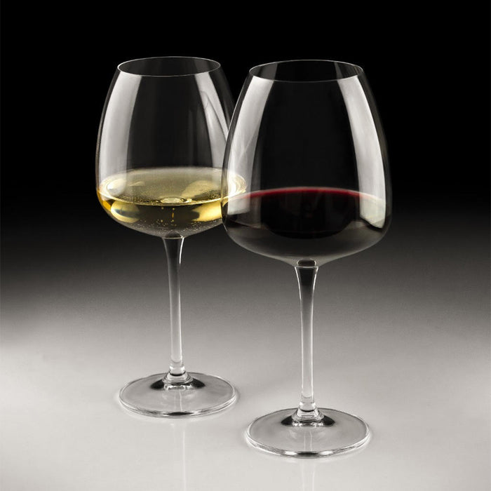 Kit Duo Jogo de Taças de Vinho Cristal Coleção Sommelier 770ml e 610ml 12 Peças