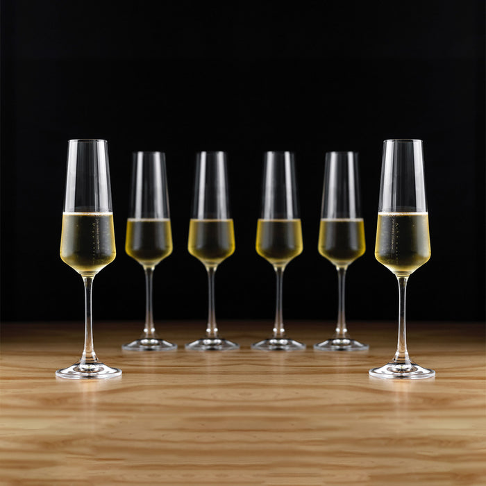 Jogo de Taças de Vinho Espumante Cristal Coleção Sublime 160ml 6 Peças