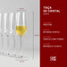 Kit Tre 18 taças Prestige para vinho e para champanhe - Tamanhos