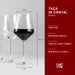Kit Tre 18 taças Prestige para vinho e para champanhe - Tamanhos