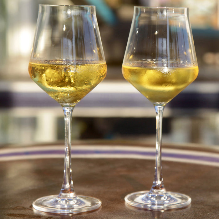 Taça de vinho branco de cristal