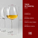 Kit Duo Sommelier 12 taças de Cristal Bohemia - Dimensões