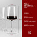Medidas Kit DUO - Decantador de Cristal feito à mão + 6 taças de cristal para vinho