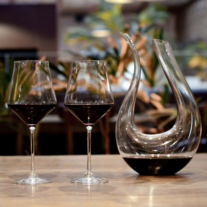 Taça de cristal para vinho tinto grande 650ml com decantador