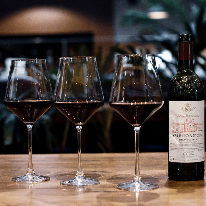 Taças de vinho tinto cristal titânio Bohêmia Grande 650ml