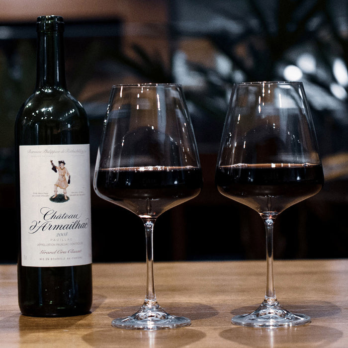 Taça para vinho tinto de cristal Bohêmia Titânio