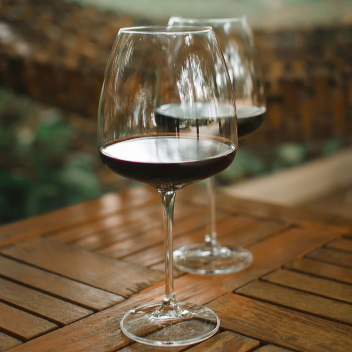 Taça de vinho tinto grande da Bohêmia Cristal Titânio